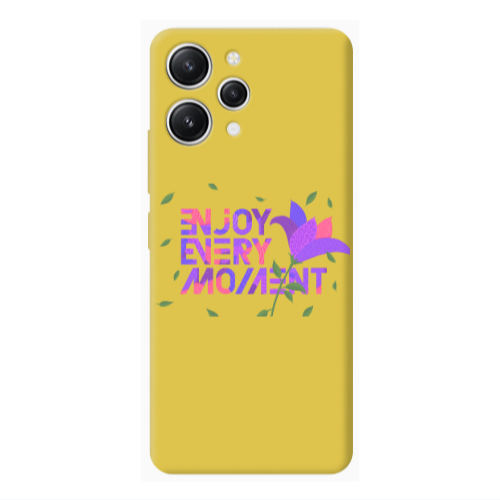 Xiaomi Redmi 12 Enjoy Every Moment Yellow Colored Silicone TPU Θήκη