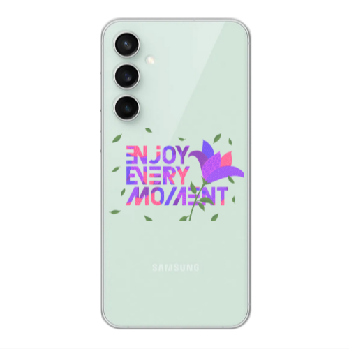 Samsung S23FE Enjoy Every Moment Transparent Silicone TPU Θήκη