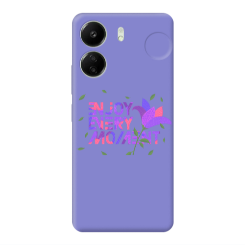Xiaomi Redmi 13C Enjoy Every Moment Purple Colored Silicone TPU Θήκη