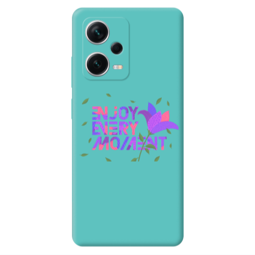 Xiaomi Poco X5 Enjoy Every Moment Turquoise Colored Silicone TPU Θήκη