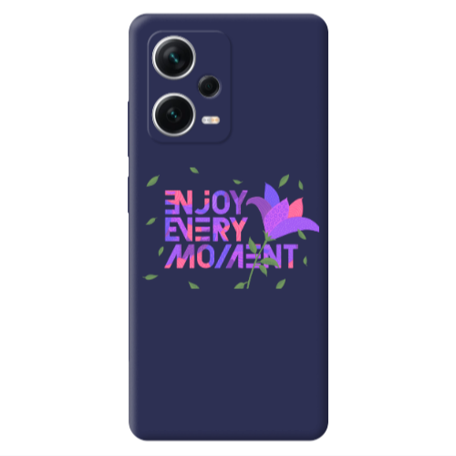 Xiaomi Poco X5 Enjoy Every Moment Dark blue Colored Silicone TPU Θήκη