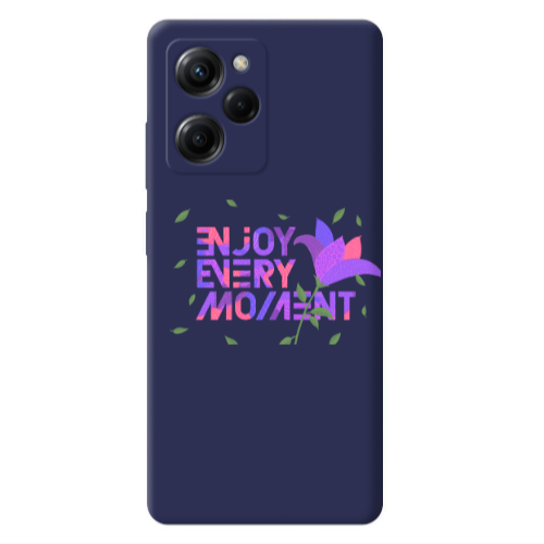 Xiaomi Poco X5 Pro Enjoy Every Moment Dark blue Colored Silicone TPU Θήκη