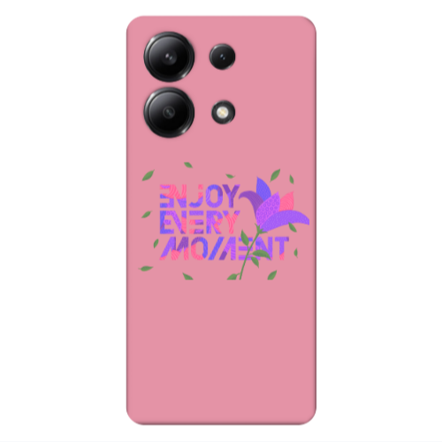 Xiaomi Redmi Note 13 4G Enjoy Every Moment Pink Colored Silicone TPU Θήκη