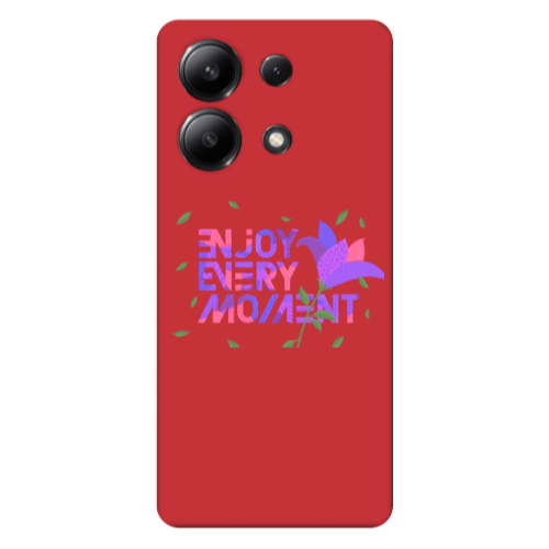 Xiaomi Redmi Note 13 4G Enjoy Every Moment Red Colored Silicone TPU Θήκη