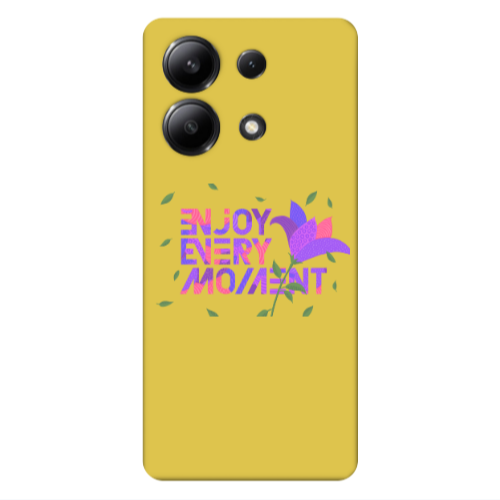 Xiaomi Redmi Note 13 4G Enjoy Every Moment Yellow Colored Silicone TPU Θήκη