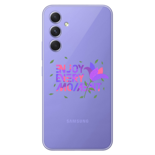 Samsung A55 Enjoy Every Moment Transparent Silicone TPU Θήκη