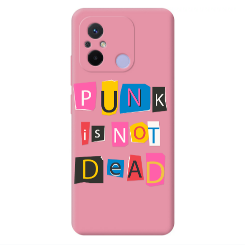 Xiaomi Redmi 12C Punk is not Dead Pink Colored Silicone TPU Θήκη