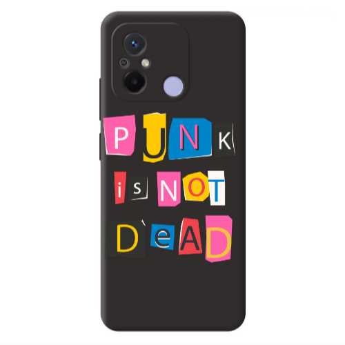 Xiaomi Redmi 12C Punk is not Dead Black Colored Silicone TPU Θήκη
