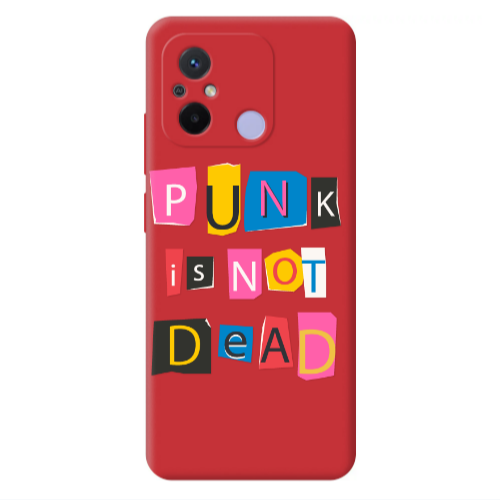 Xiaomi Redmi 12C Punk is not Dead Red Colored Silicone TPU Θήκη