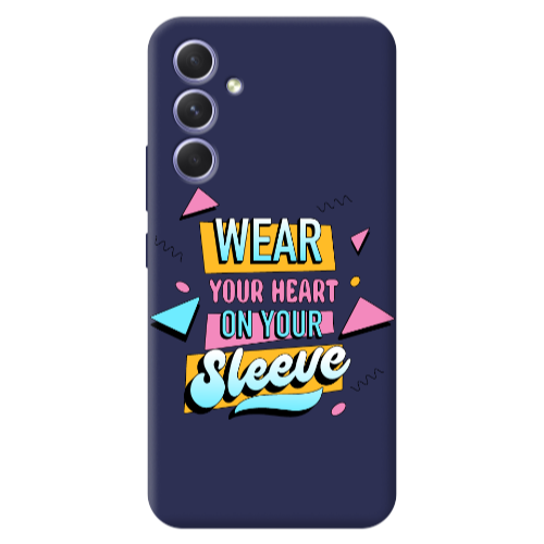 Samsung A56 Wear Your Heart Dark blue Colored Silicone TPU Θήκη