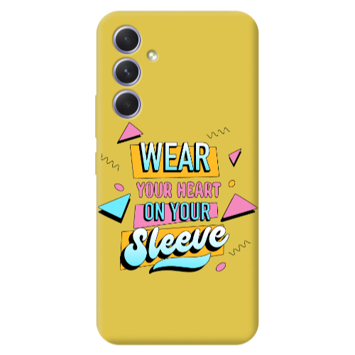 Samsung A56 Wear Your Heart Yellow Colored Silicone TPU Θήκη