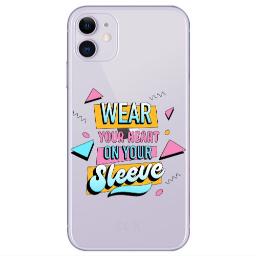 Apple iPhone 11  Wear Your Heart Transparent Silicone TPU Θήκη