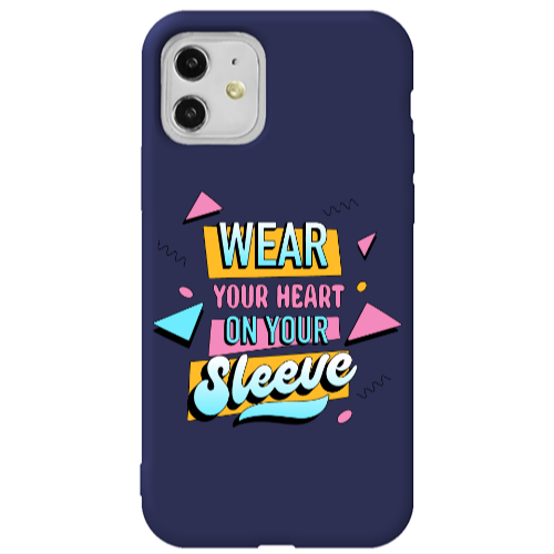 Apple iPhone 11  Wear Your Heart Dark blue Colored Silicone TPU Θήκη