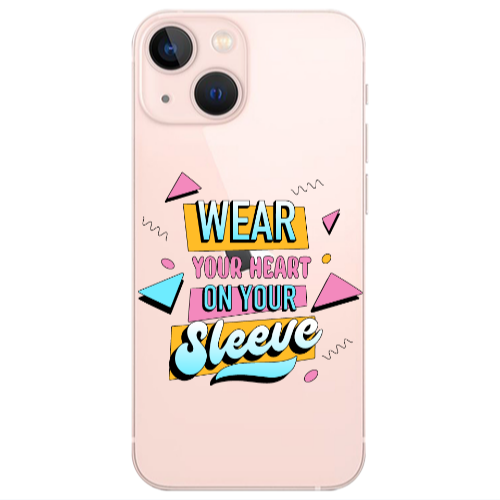 Apple iPhone 13 Wear Your Heart Transparent Silicone TPU Θήκη