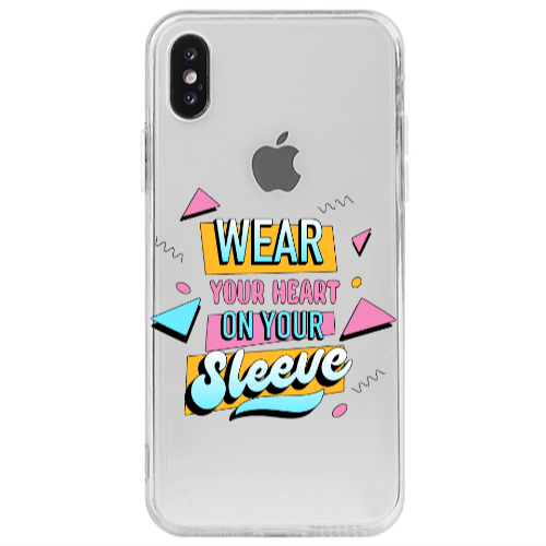 Apple iPhone X Wear Your Heart Transparent Silicone TPU Θήκη