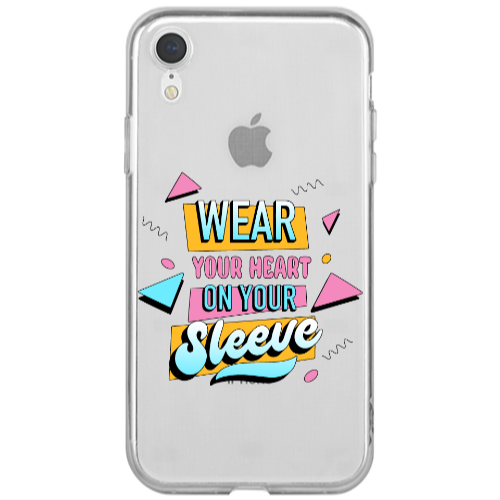 Apple iPhone Xr Wear Your Heart Transparent Silicone TPU Θήκη