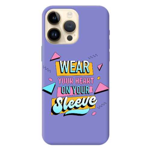 Apple iPhone 13 Pro Max Wear Your Heart Purple Colored Silicone TPU Θήκη