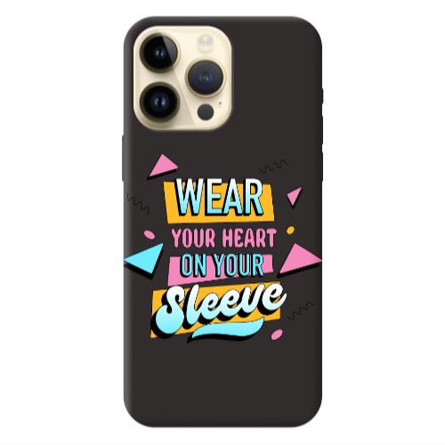 Apple iPhone 13 Pro Max Wear Your Heart Black Colored Silicone TPU Θήκη