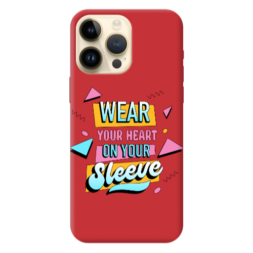 Apple iPhone 13 Pro Max Wear Your Heart Red Colored Silicone TPU Θήκη