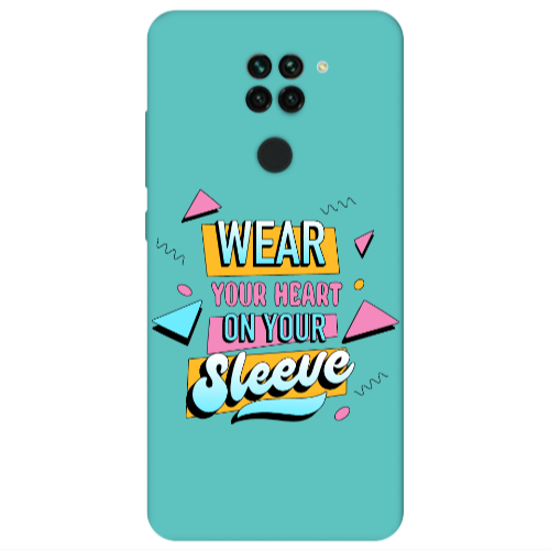 Xiaomi Redmi Note 9 Wear Your Heart Turquoise Colored Silicone TPU Θήκη