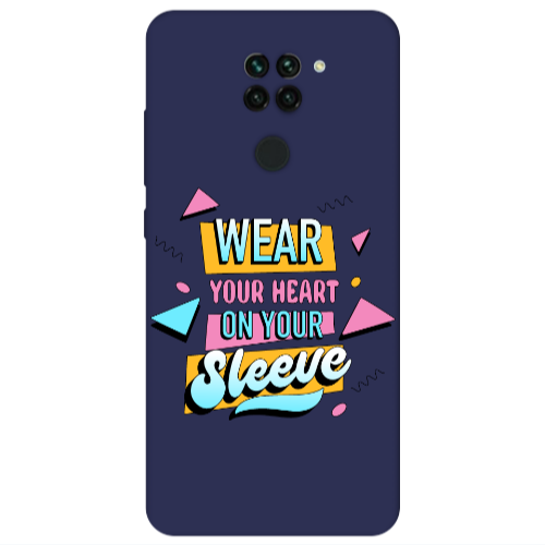 Xiaomi Redmi Note 9 Wear Your Heart Dark blue Colored Silicone TPU Θήκη