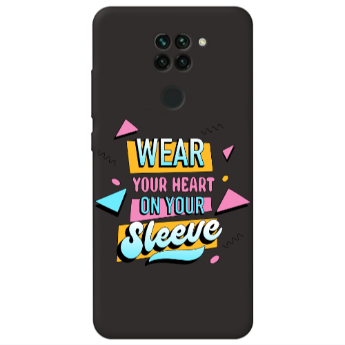 Xiaomi Redmi Note 9 Wear Your Heart Black Colored Silicone TPU Θήκη