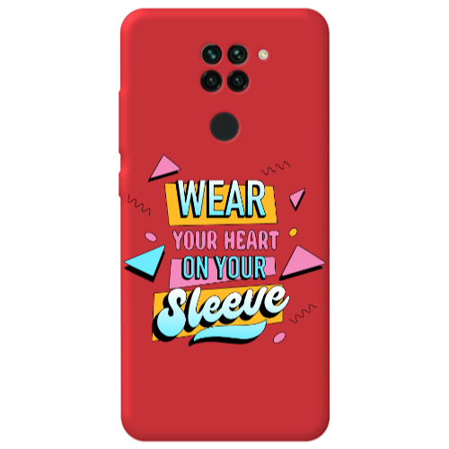 Xiaomi Redmi Note 9 Wear Your Heart Red Colored Silicone TPU Θήκη