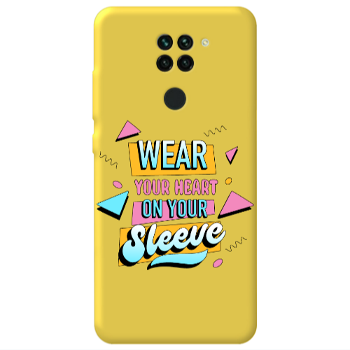 Xiaomi Redmi Note 9 Wear Your Heart Yellow Colored Silicone TPU Θήκη
