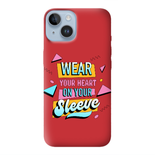Apple iPhone 14 Plus Wear Your Heart Red Colored Silicone TPU Θήκη