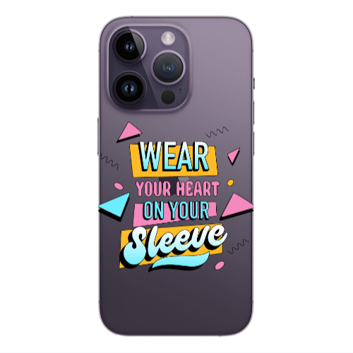 Apple iPhone 14 Pro  Wear Your Heart Transparent Silicone TPU Θήκη