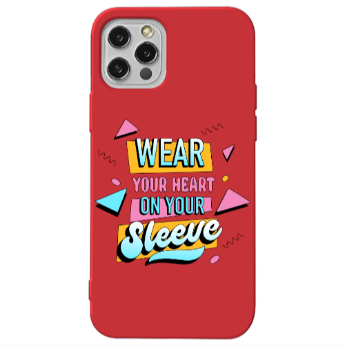 Apple iPhone 13 Pro Wear Your Heart Red Colored Silicone TPU Θήκη