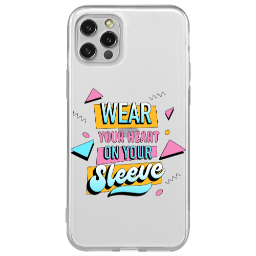 Apple iPhone 12 Pro Wear Your Heart Transparent Silicone TPU Θήκη