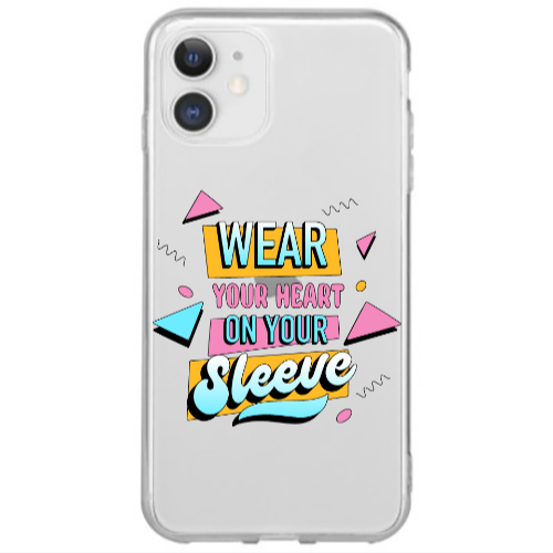 Apple iPhone 12 Mini Wear Your Heart Transparent Silicone TPU Θήκη