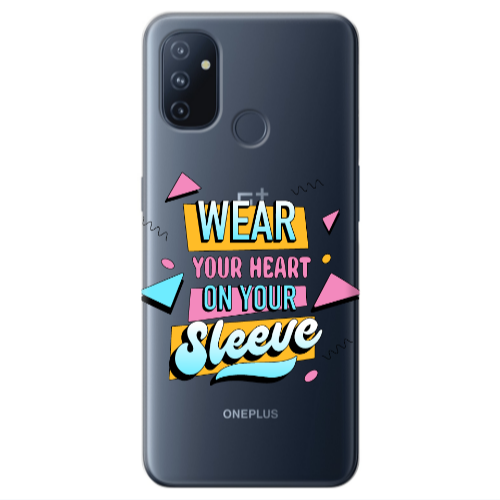 Oneplus Nord 100 Wear Your Heart Transparent Silicone TPU Θήκη