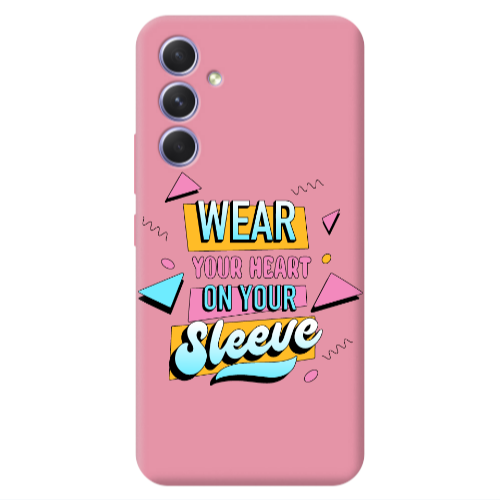 Samsung A54 Wear Your Heart Pink Colored Silicone TPU Θήκη