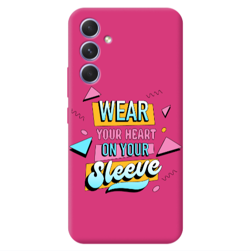 Samsung A54 Wear Your Heart Fuchsia Colored Silicone TPU Θήκη
