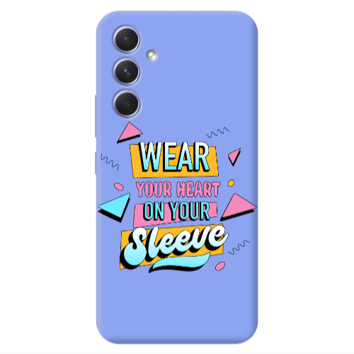 Samsung A54 Wear Your Heart Light Purple Colored Silicone TPU Θήκη