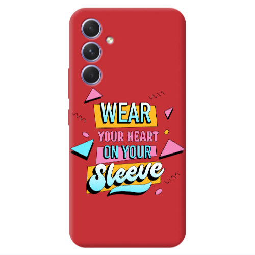 Samsung A54 Wear Your Heart Red Colored Silicone TPU Θήκη