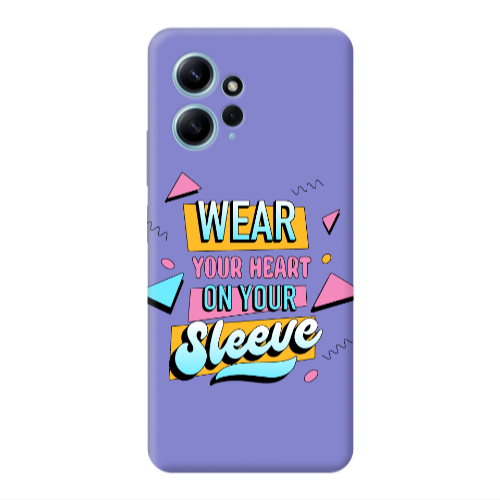Xiaomi Redmi Note 12 4G Wear Your Heart Purple Colored Silicone TPU Θήκη