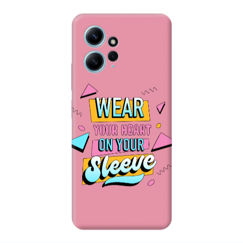 Xiaomi Redmi Note 12 4G Wear Your Heart Pink Colored Silicone TPU Θήκη