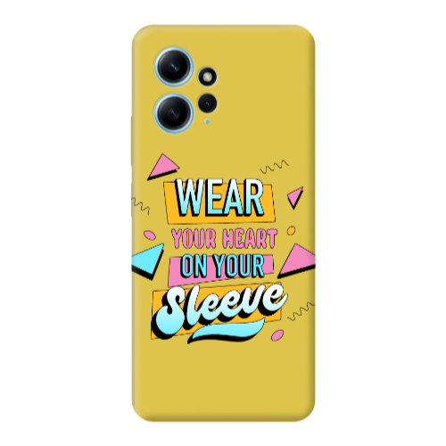 Xiaomi Redmi Note 12 4G Wear Your Heart Yellow Colored Silicone TPU Θήκη