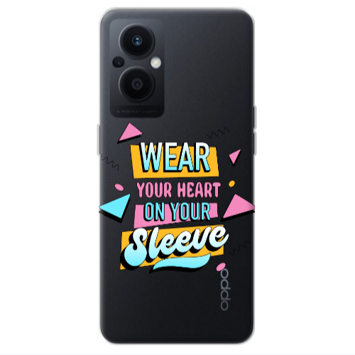 Oppo Reno 7 Lite Wear Your Heart Transparent Silicone TPU Θήκη