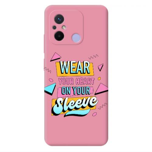 Xiaomi Redmi 12C Wear Your Heart Pink Colored Silicone TPU Θήκη