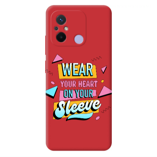 Xiaomi Redmi 12C Wear Your Heart Red Colored Silicone TPU Θήκη