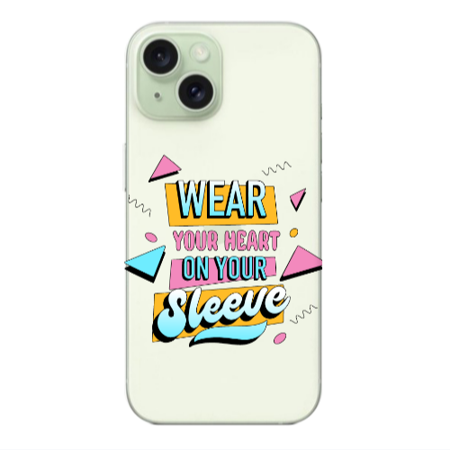 Apple iPhone 15 Wear Your Heart Transparent Silicone TPU Θήκη