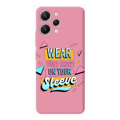 Xiaomi Redmi 12 Wear Your Heart Pink Colored Silicone TPU Θήκη