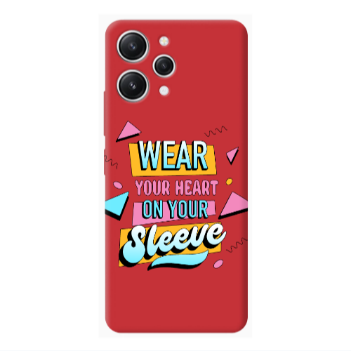 Xiaomi Redmi 12 Wear Your Heart Red Colored Silicone TPU Θήκη