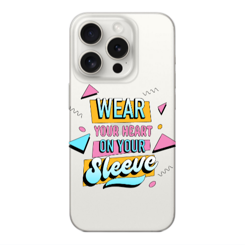 Apple iPhone 15 Pro Max Wear Your Heart Transparent Silicone TPU Θήκη