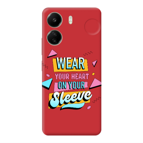 Xiaomi Redmi 13C Wear Your Heart Red Colored Silicone TPU Θήκη