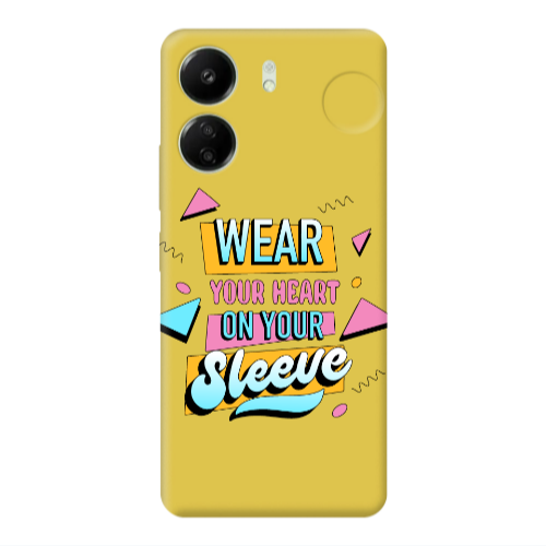 Xiaomi Redmi 13C Wear Your Heart Yellow Colored Silicone TPU Θήκη